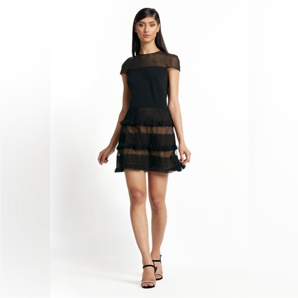 Sho by Tadashi Shoji Black Steffy Skater Cocktail Dress NWT sz 10 - Picture 1 of 7